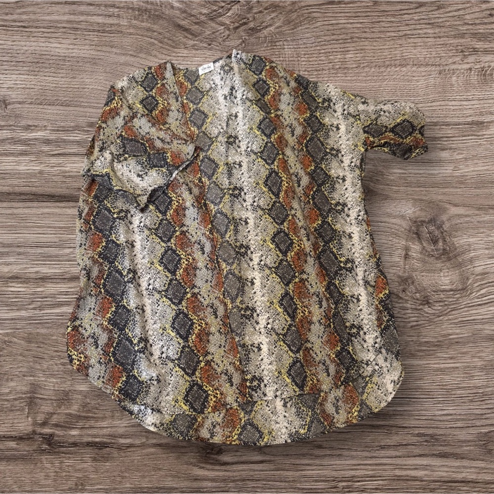 Texas True Threads Snake Print Kimono Duster – Size Small - NWOT